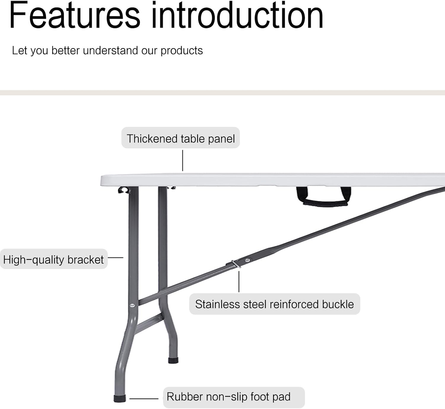 Folding Floor Table for Dining and Picnics - White Foldable Portable Table for Small Spaces, Sitting on The Floor or Bar Tables