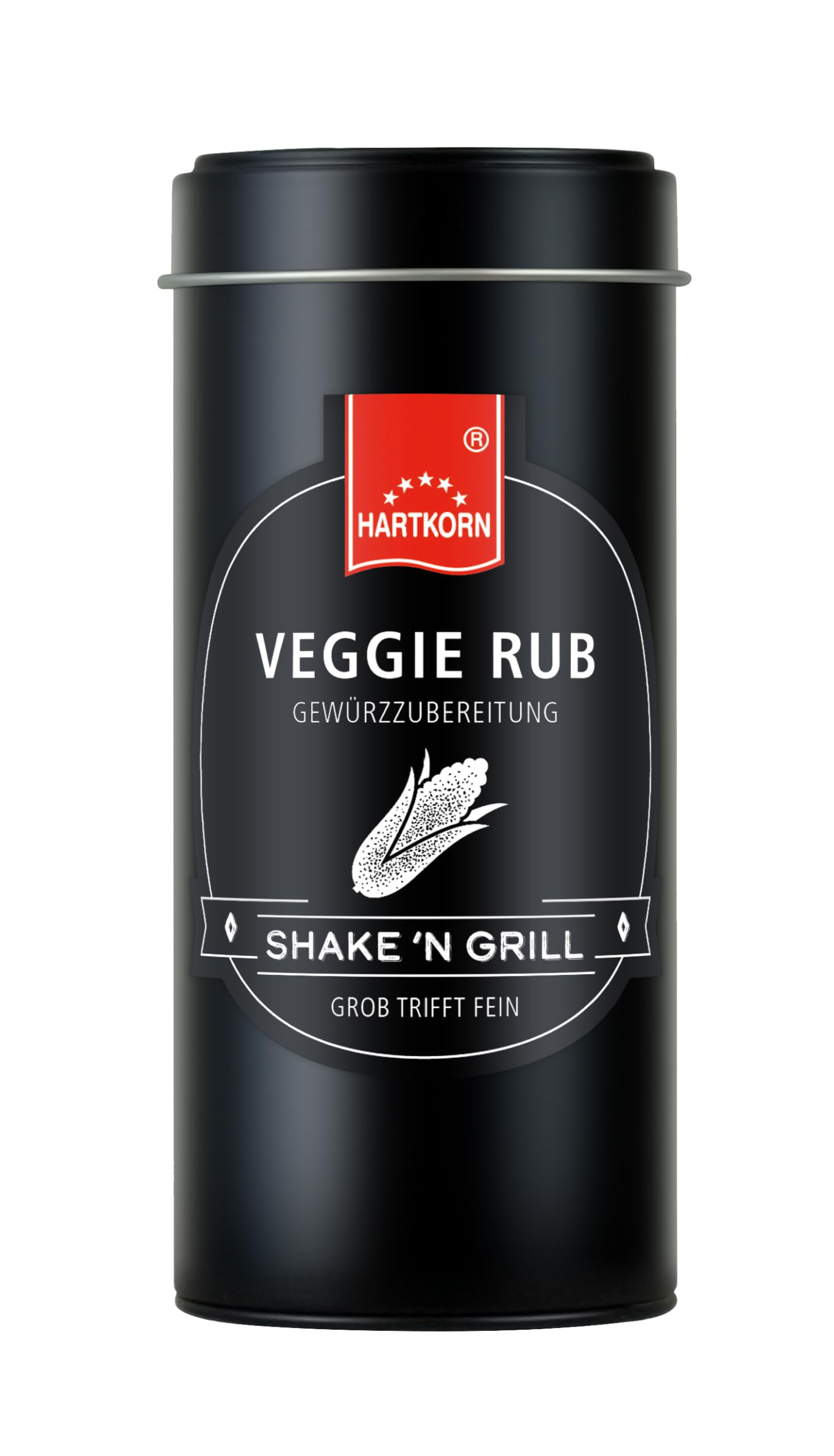Hartkorn - BBQ Gewürz-Sixpack (6-teilig) Shake´n Grill (Geflügel Rub, Steak Rub, Fisch Rub, Smoky Rub, Veggie Rub, Magic Dust Rub) - Geschenkset für Männer