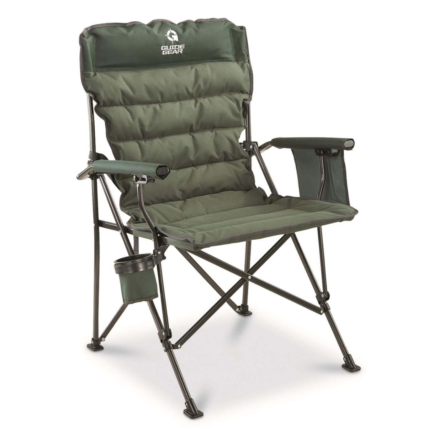 Guide Gear Oversized XL Comfort Padded Mammoth Camping Chair; Includes  Carry Bag, Portable, Folding, Large Camp Lounge Chairs for Outdoor, Adults,  Men