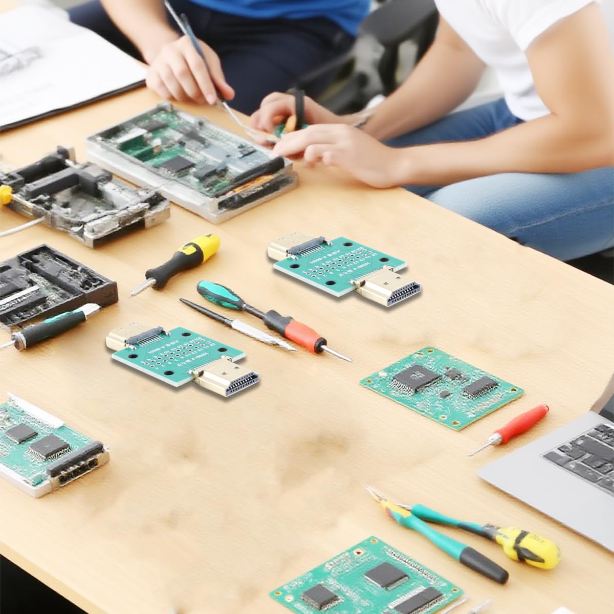 Connettore HDMI A con scheda PCB di prova, connettori maschio-femmina a 19 pin per il trasferimento del cavo della linea dati