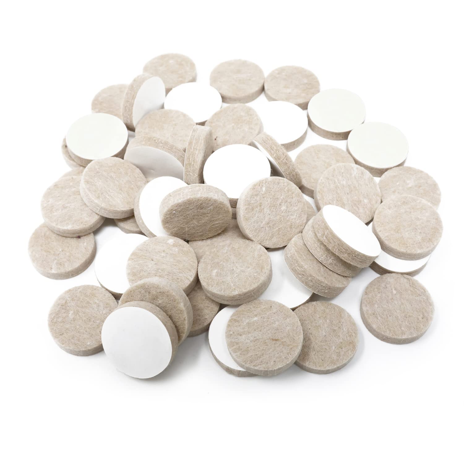 yueton 50 almohadillas de fieltro redondas autoadhesivas de 2 cm, almohadillas de protección para muebles para patas de silla, patas de mesa, patas de sofá, etc