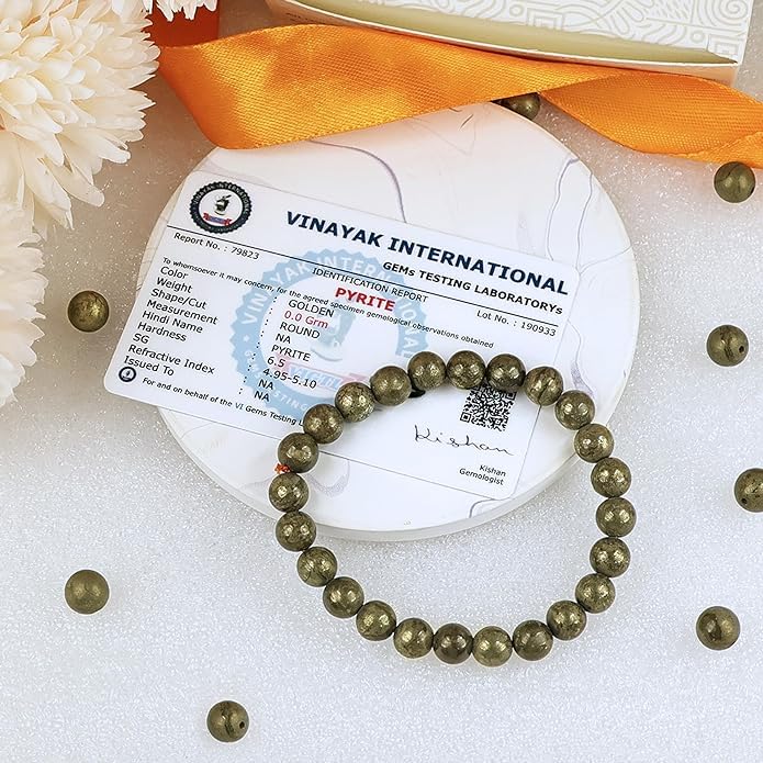 Image of Reiki Crystal Products Certified Natural Crystal Stone 8 mm Round Beads Bracelet for Men & Women | Reiki Charged Gemstone Bracelet | Multiple Stone Variants Available