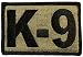 K-9 Tactical Patch 2"x3" - Coyote Tan