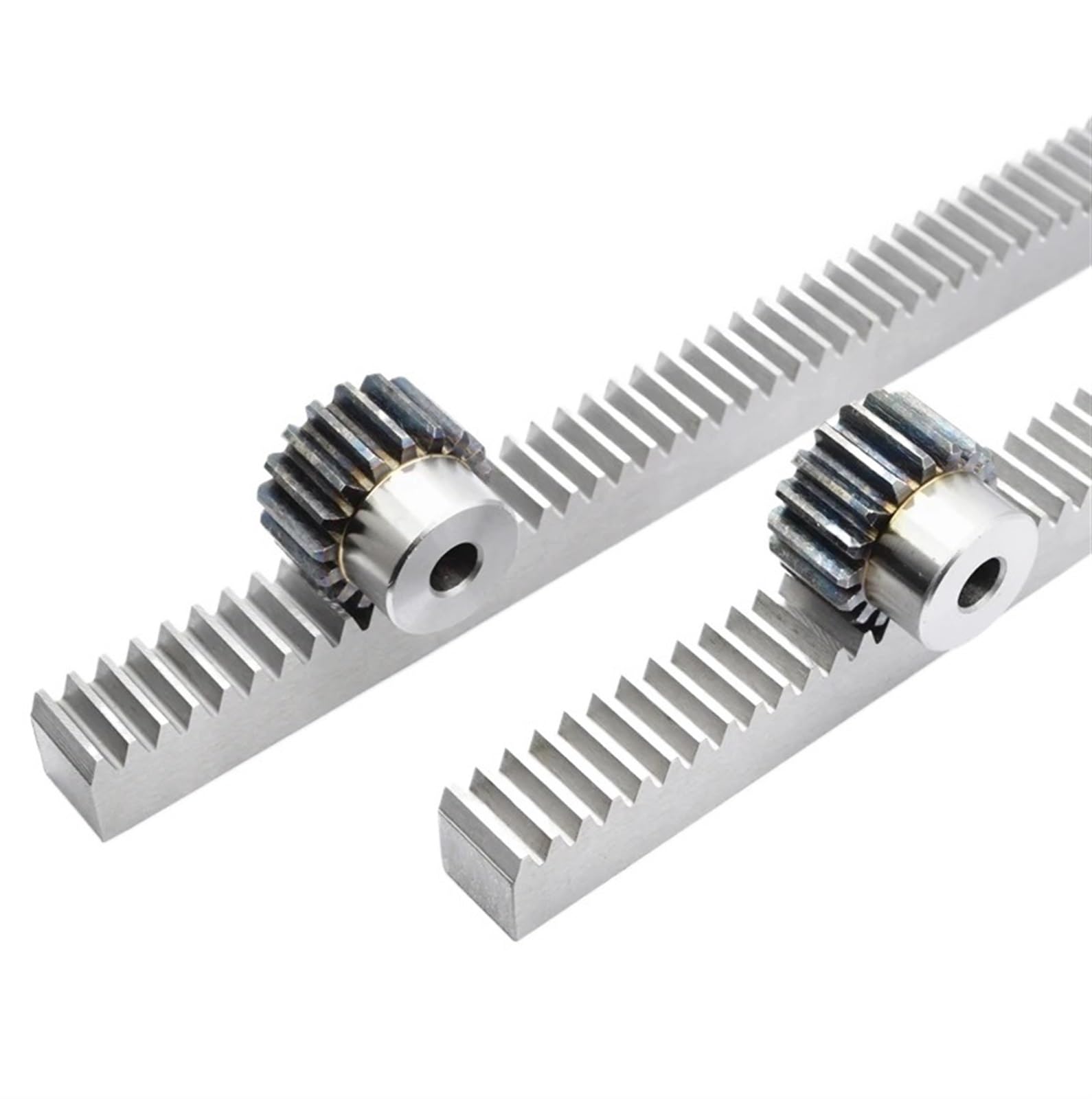 Bevel Gear Pinion Hardware Mechanical 1pcs 1Mod Gear Rack Steel 15 * 15 * 500mm + 1PCS 1Mod 45teeth Pinion Bore Hole 6/8/10/12mm Steel Gear Metal Gear(6mm Hole 45T Gear)