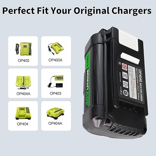 Miniatura 4 de DMKAOLLK 6.0Ah 40V Replacement Battery for Ryobi 40V Battery OP4060A OP4015 OP4040 OP4026A OP40201 OP4050A OP4015 OP4030 OP40401 OP4060 for Ryobi
