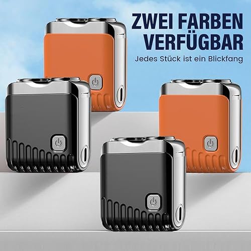 Miniatura 8 de Mini afeitadora eléctrica, maquinilla de afeitar recargable impermeable de doble cabeza, mini maquinilla de afeitar en seco y húmedo para viajes a