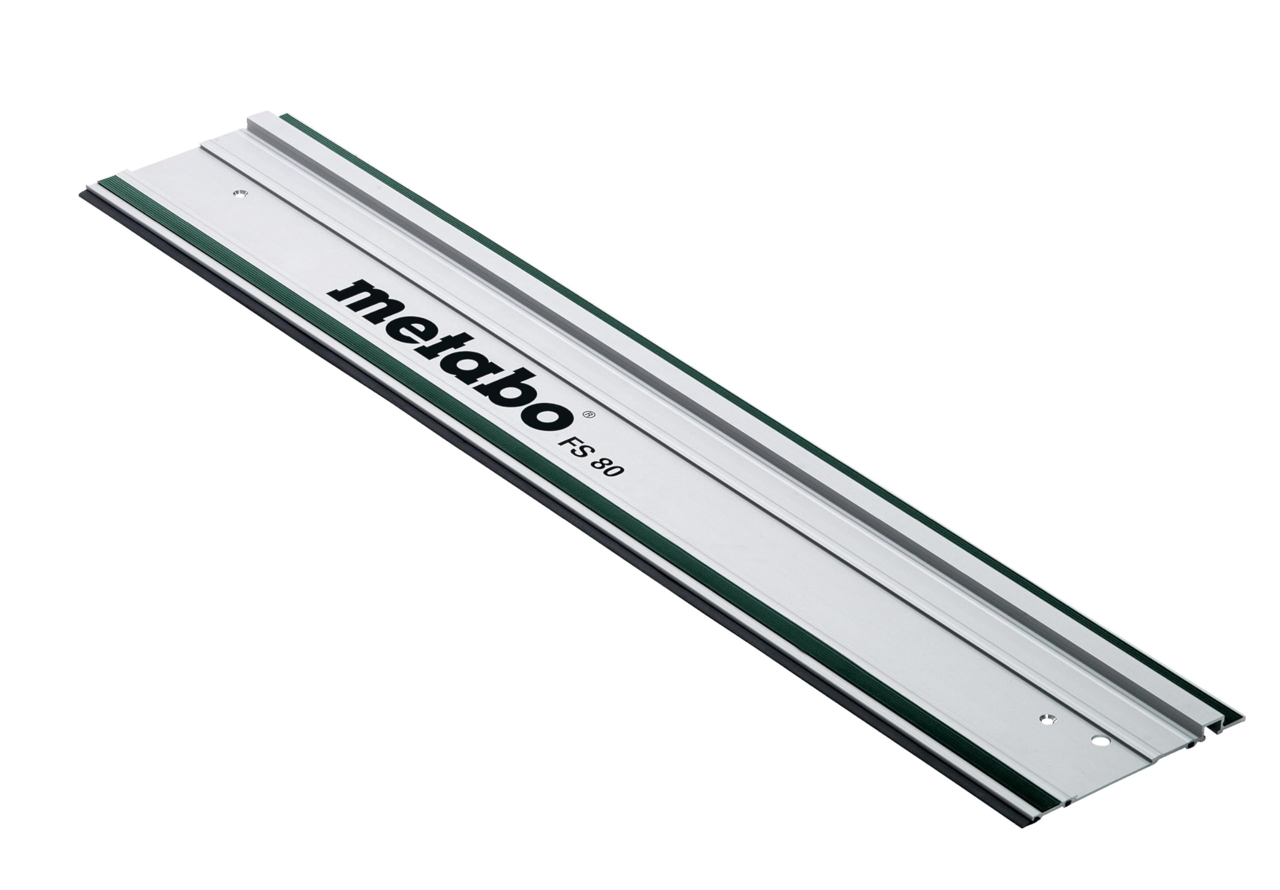 metabo Führungsschiene FS 80-80 cm - Präzise Aluminium-Schiene für Handkreissägen, rutschfest und sicher Dank Haftbelag, ideal für exakte Längsschnitte, erweiterbar mit zweiter Führungsschiene