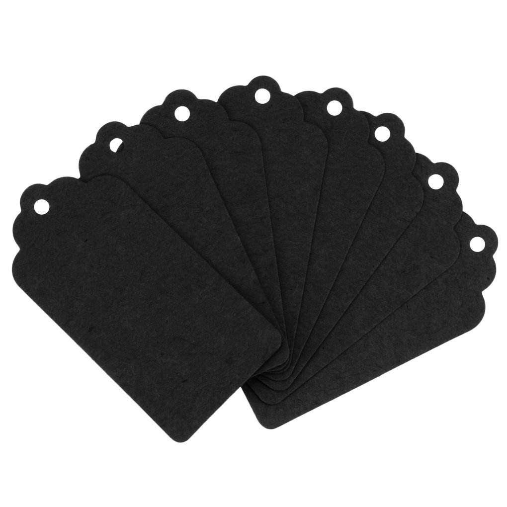 Amazon | 値札タグ 下げ札 ラベル 無地 花枠 紙製 100枚セット