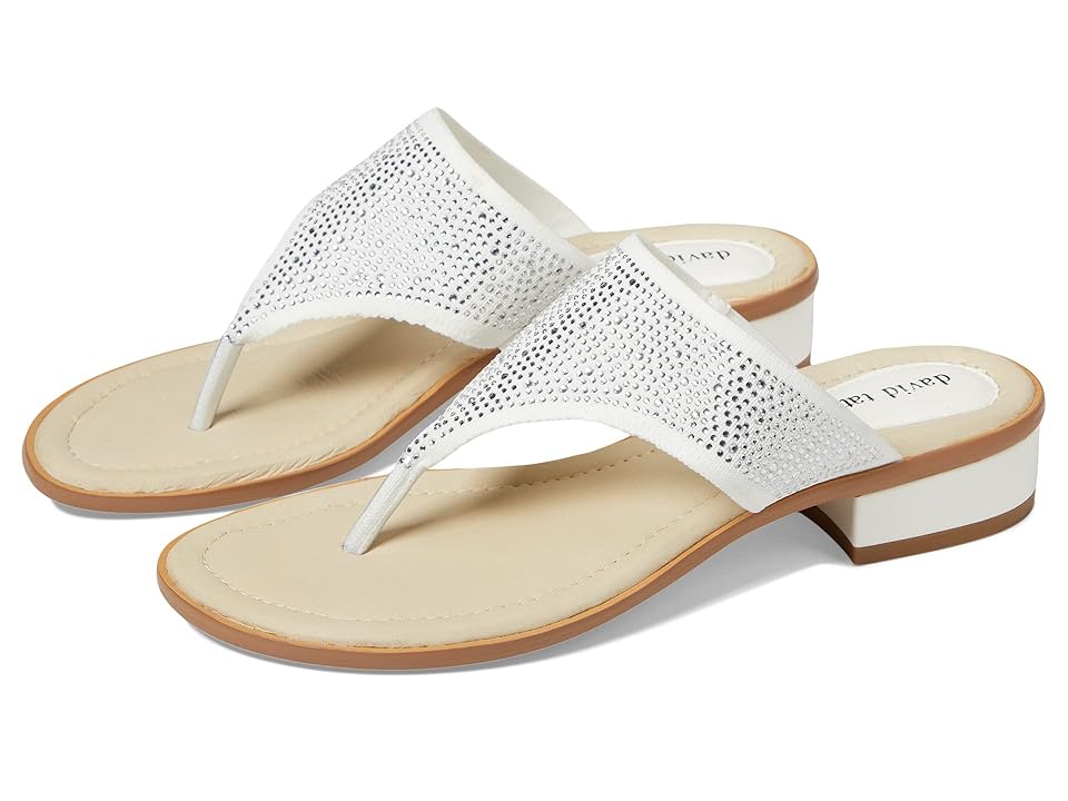 David Tate Perlata (White Fabric) Women's Shoes INTERNATIONAL SHIPPING
