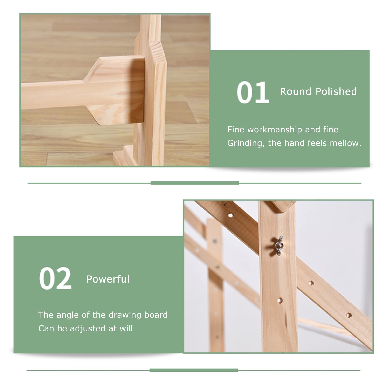Stickrahmen, Ständer, Kreuzstichrahmen, verstellbar, Holzrahmen zu Stickrahmen, Handarbeitsständer Stickrahmen aus Holz