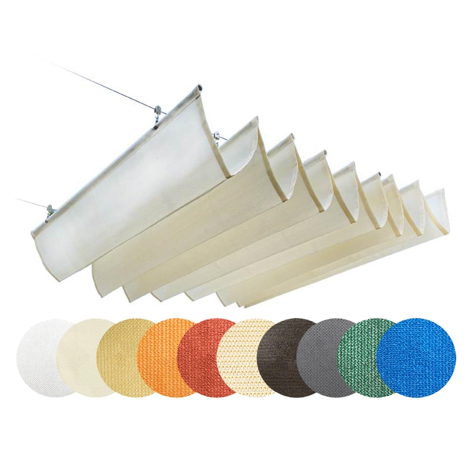 Voile d'ombrage ondulee haut de gamme auvent durable de rechange