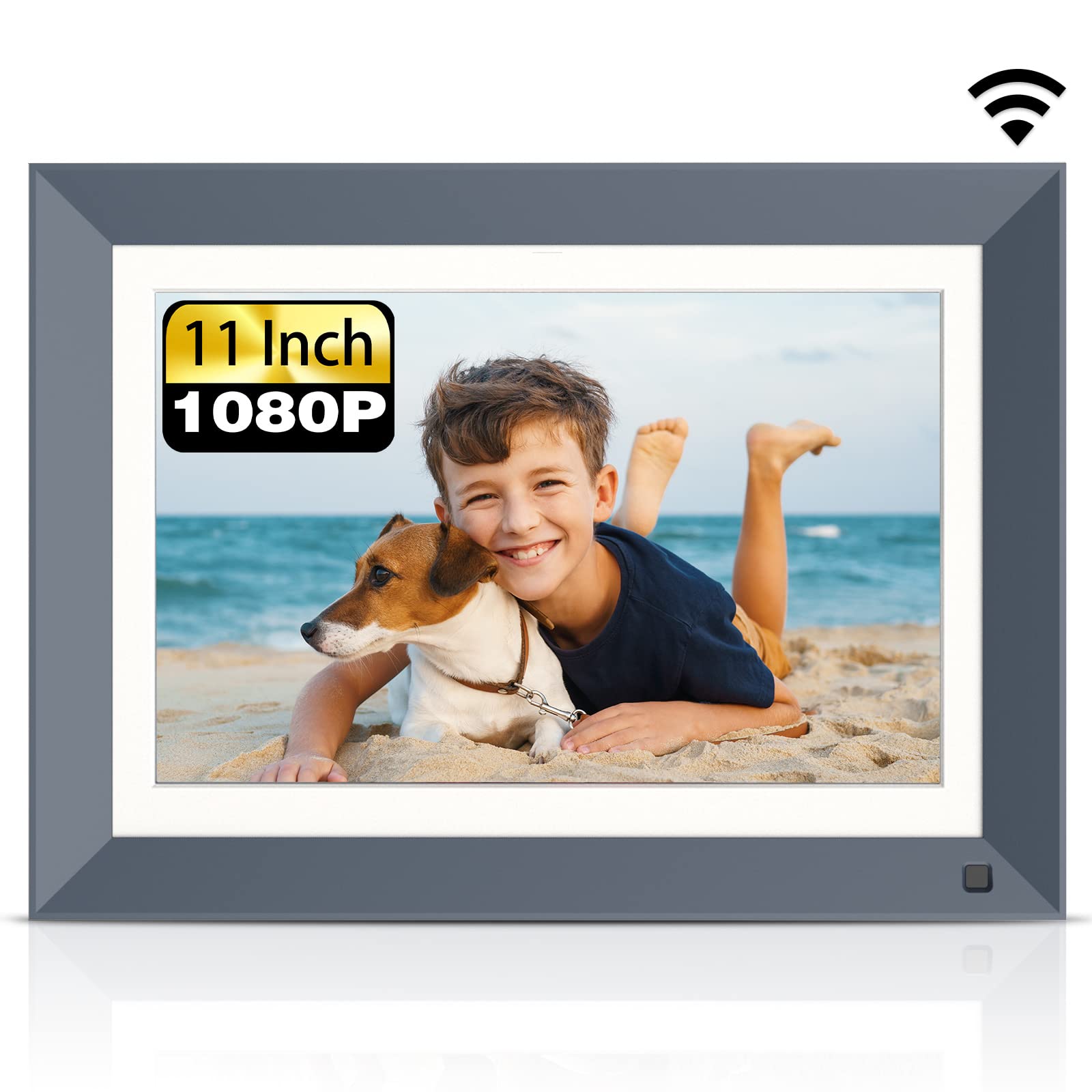 NexFoto 11 Inch WiFi Digital Picture Frame with 1080P IPS Touch Screen Display, 16GB Storage, Motion Sensor, Instantly Share Photos via App or Email, Gift for Grandparents