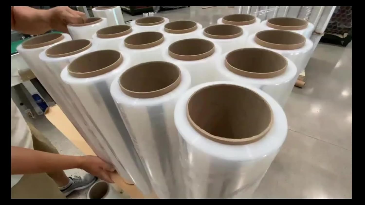 EMG Black Stretch Film, "Full" 80 Gauge, 18" x 1500' - 4 Roll Case - Perfect for Packing, Storage and Shipping - Puncture Resistant - Weighs 39lbs