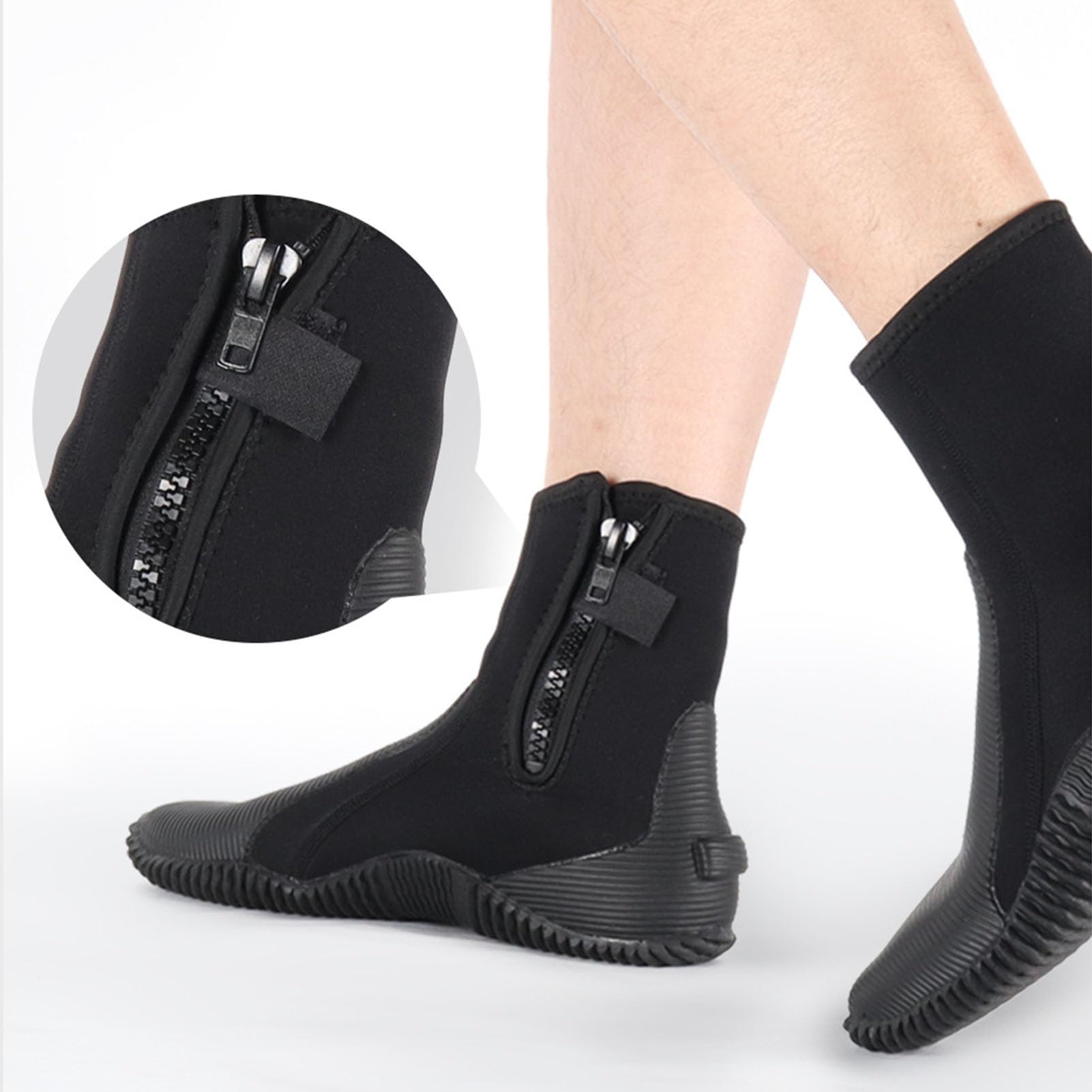 Generic Buty Nurkowe Neoprenowe 5mm Ochrona Sportów Wodnych dla Dorosłych Mężczyzn Kobiety Antypoślizgowe do Raftingu z rurką 2 Pary
