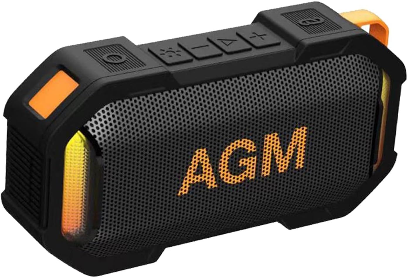 AGM MagROCK Magnetic Portable Speaker Bluetooth 5.4, Compact Wireless Speakers with Stereo Sound, Punchy Bass/TWS Pairing, USB-C, IPX7 Waterproof, LED Light for Outdoors/Party/Present/Holiday/Golf