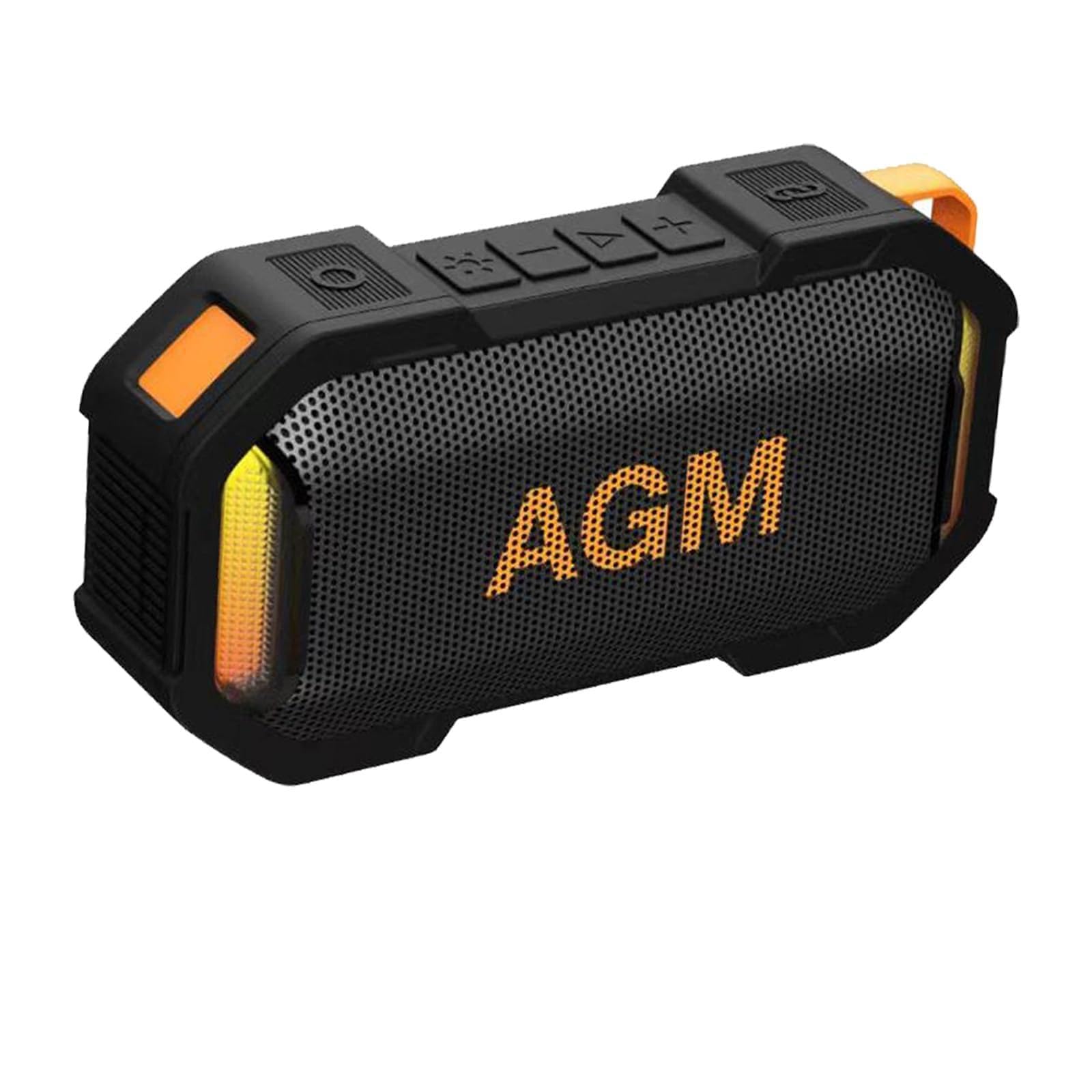 AGM MagROCK Magnetic Portable Speaker Bluetooth 5.4, Compact Wireless Speakers with Stereo Sound, Punchy Bass/TWS Pairing, USB-C, IPX7 Waterproof, LED Light for Outdoors/Party/Present/Holiday/Golf