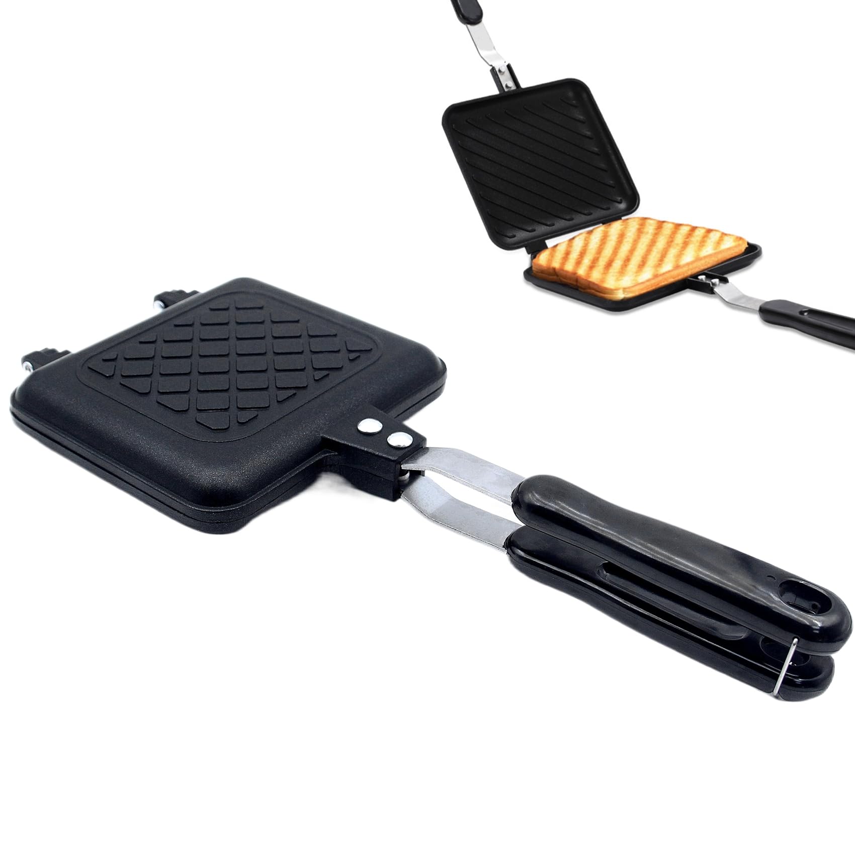 HningBuyox Sandwich Maker, Grilled Panini Maker Pan
