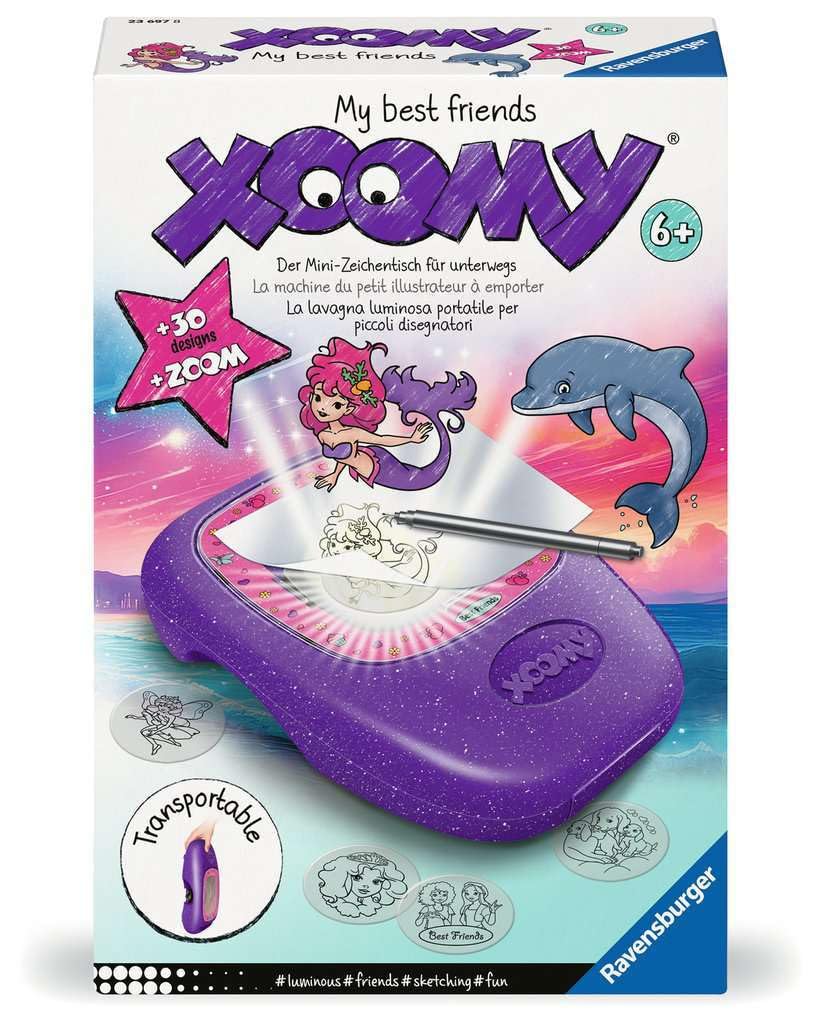 Ravensburger Xoomy Midi Meine besten Freunde- Projektor zum Zeichnen Lernen für Kinder ab 6 Jahren, kreatives Zeichnen und Malen für Mädchen und Jungen - 23697