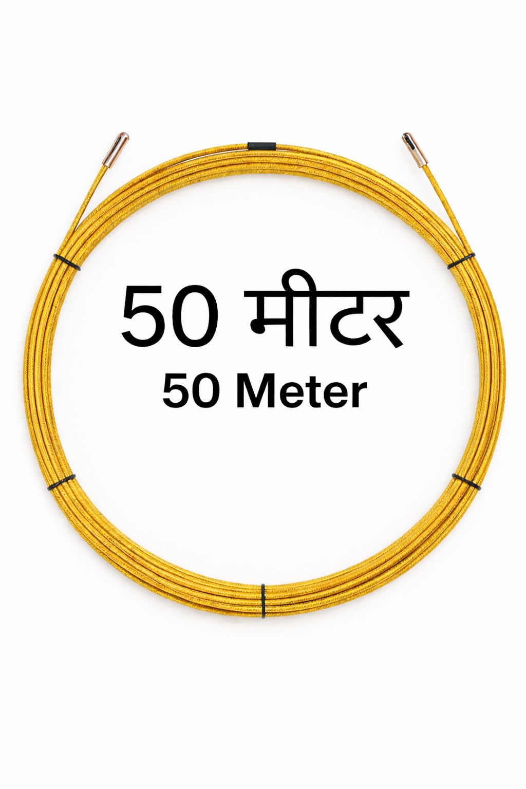 KAITO Professional Wire Lead Threading Device 50 m | Cable Puller Fish Tape for Electrical Conduit Wiring | Flexible Steel Wire Threader for Wall, Floor & Ceiling Installation | Heavy-Duty Guide Tool
