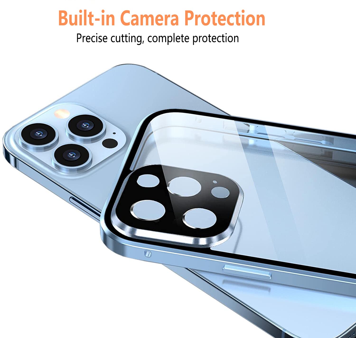 Custodia magnetica per iPhone 13 Pro con vetro temperato