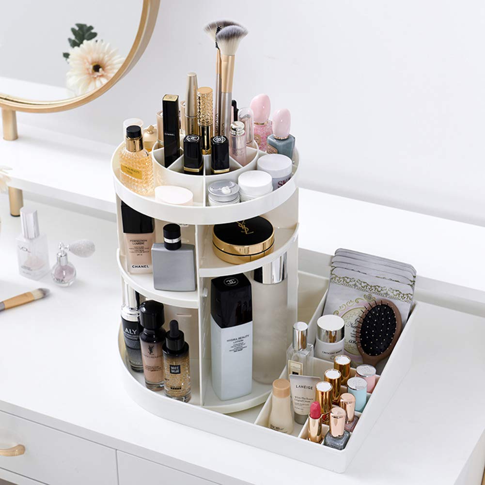 Beau Rangement Maquillage 360 Rotatif Maquillage Organisateur Réglable Organisateur de Maquillage Tiroir Utilisé pour Le Rouge à Lèvres Pinceau Produit De Soin De La Peau Hermétique