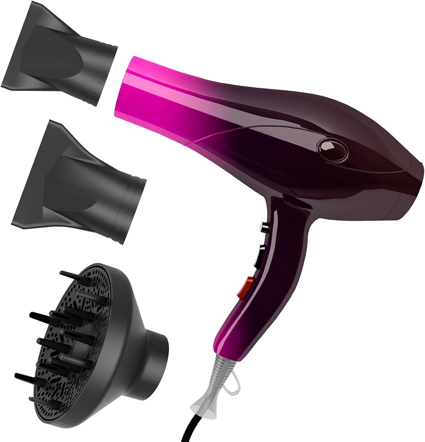 Föhn, föhn, haardroger, 3000 W haarföhn voor dames, föhn met diffuser, professionele föhn, 3 warmte- en 2 snelheden, sterke wind, geschikt voor thuis en in de salon
