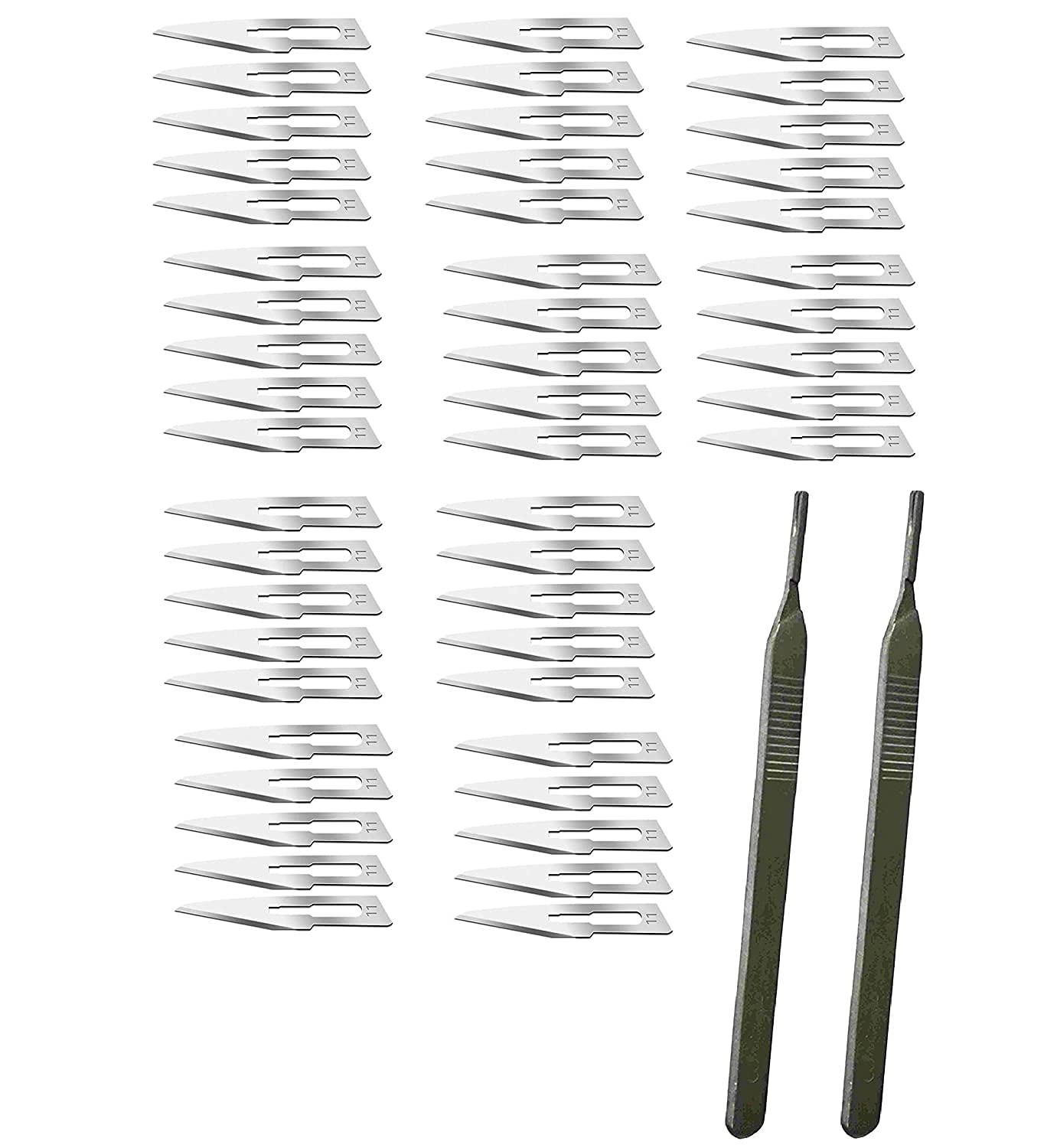 Forgesy High Carbon Steel 50 Blades With 2 Handle, For Industrial Use Only (50 Pieces) (20 NO. BLADE) (B09FXQ9NLP) Amazon Price History, Amazon Price Tracker