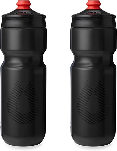 Miniatura 13 de HydraPak Breakaway Surge - Botella de agua ligera para bicicleta, paquete de 2 (20 onzas, 25 onzas, 30 onzas), botella de alto flujo, ciclismo y