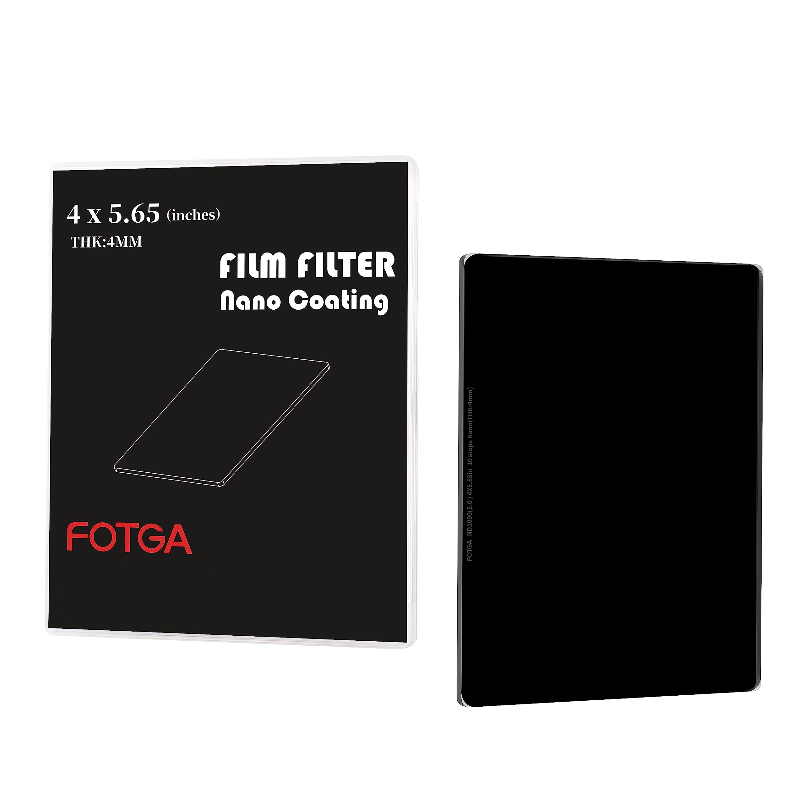 FOTGA ND1000 Filter 4x5,65 Zoll – ND3.0 (10 Stops), Aus Optischem Glas | Für Matte Box & Video