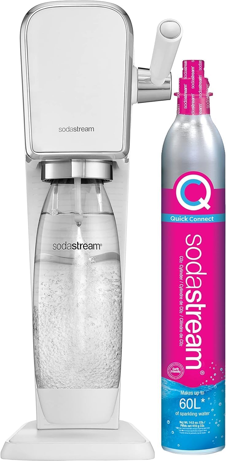 SodaStream Art Sparkling Water Maker (White) with CO2, 1L DWS