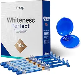 Kit Clareador Dental Uso Caseiro Whiteness Perfect 16%
