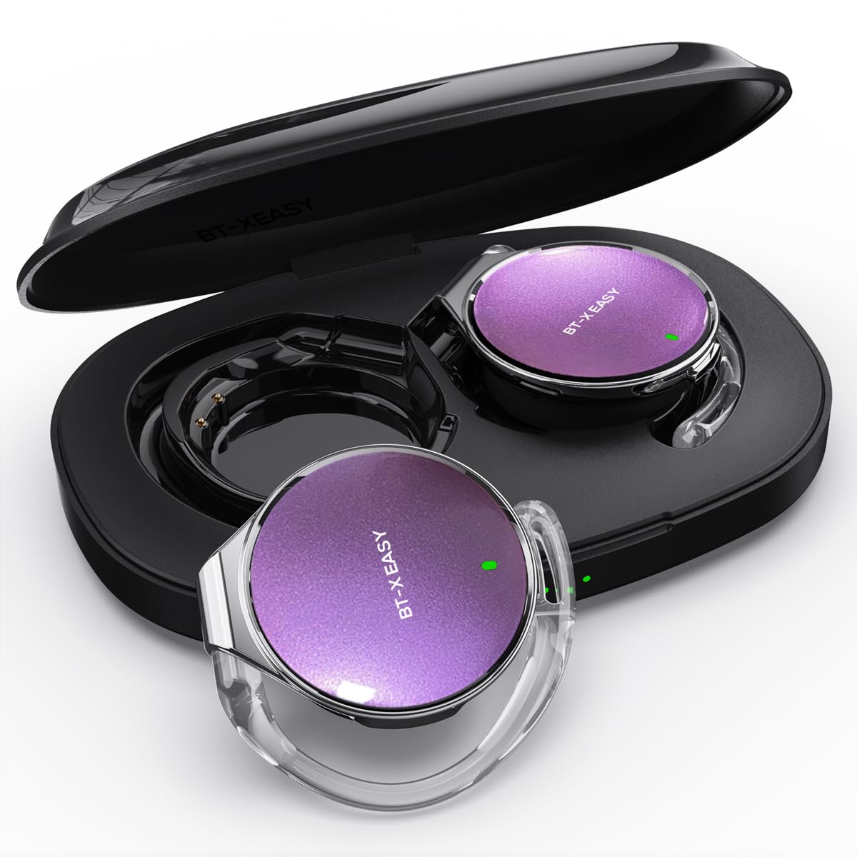 Micool On Ear Cuffie Bluetooth 5.4, Open Ear, senza fili, cancellazione del rumore, clip on sport a forma di goccia d'acqua, Bluetooth con 4 microfoni, comfort fit