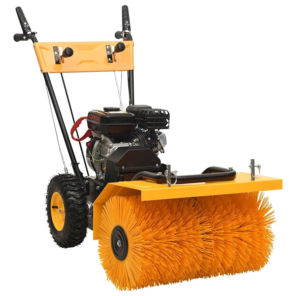 vidaXL Quitanieves y Barredora de Gasolina 2 en 1 Nieve Modo Arranque Cepillo Césped Escoba Jardín Herramienta Limpieza Hojas 6,5 HP