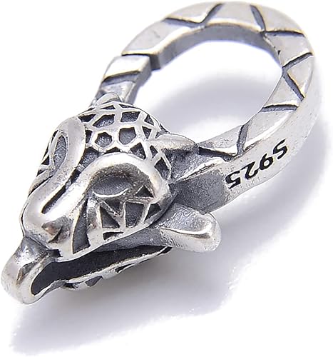 JM Design 925 plata esterlina anti-plata color leopardo cabeza broche 0.433x0.709 in 1pcs por bolsa para la fabricación de joyas