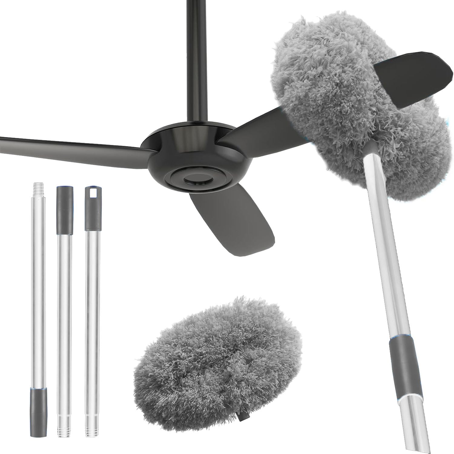 Maxoshine Ceiling Fan Cleaner Brush with Long Rod Flexible Fan Cleaning Mop Microfiber Dust Cleaner Foldable Duster for Home Cleaning Microfiber Duster for Cleaning of Home, Kitchen, Car, Grey (B0DHV7SSSF) Amazon Price History, Amazon Price Tracker
