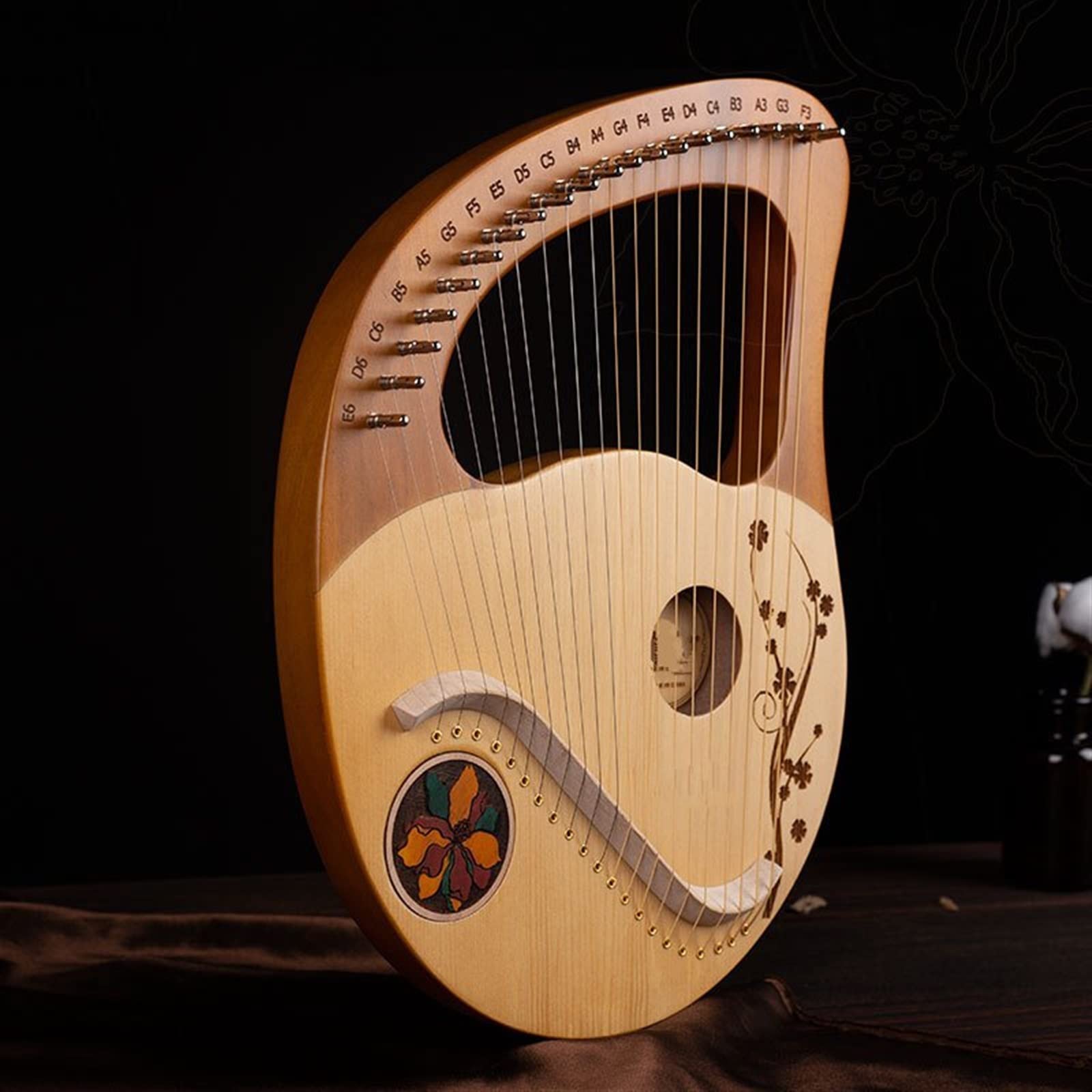 Leier 21-saitige Leierharfe Aus Holz, Mahagoni, Tragbare Harfe, Professionelles Musikinstrument Für Anfänger