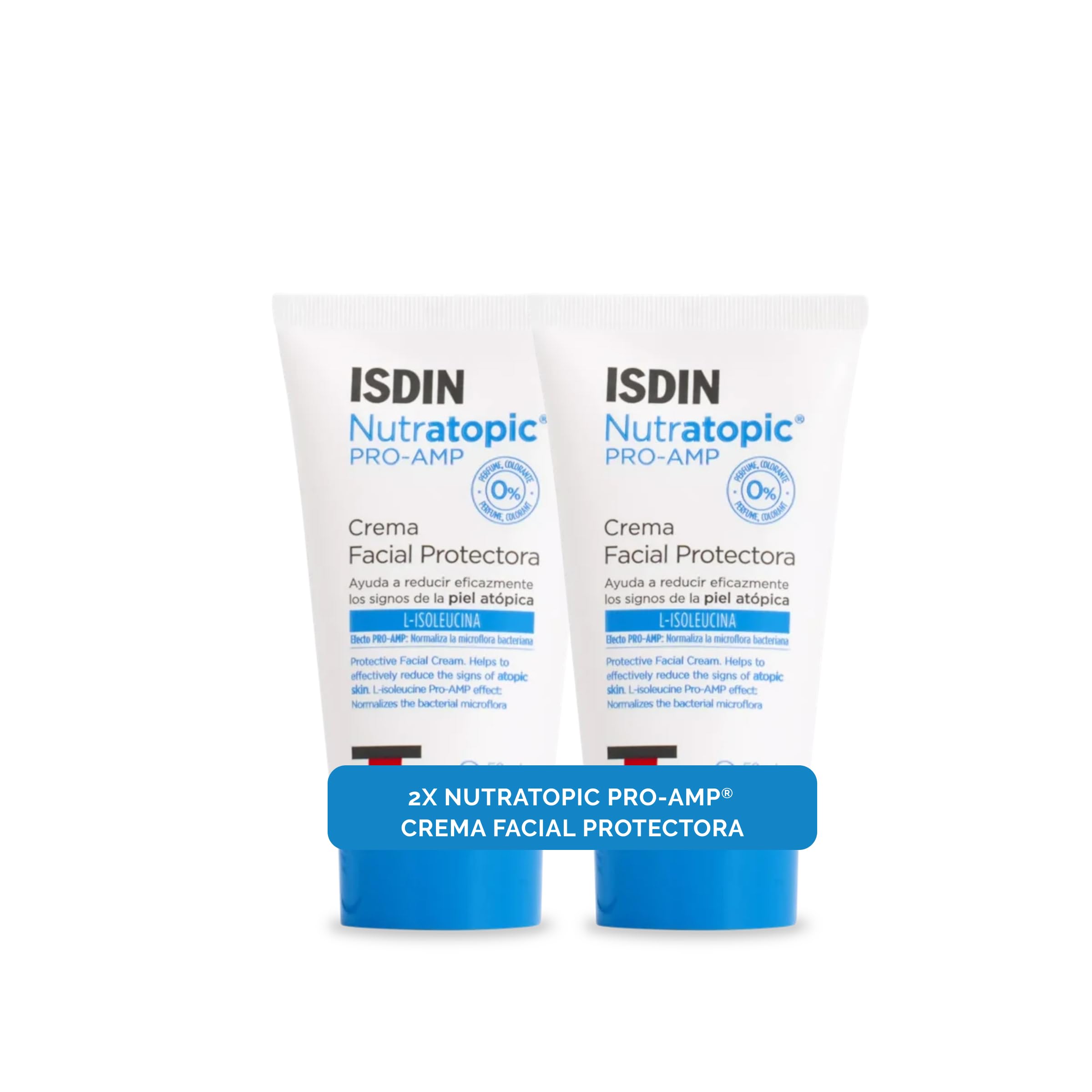 ISDIN Nutratopic Pro-AMP Crema Facial, Crema Facial Protectora, Ayuda a Mejorar los Signos de la Piel Atópica