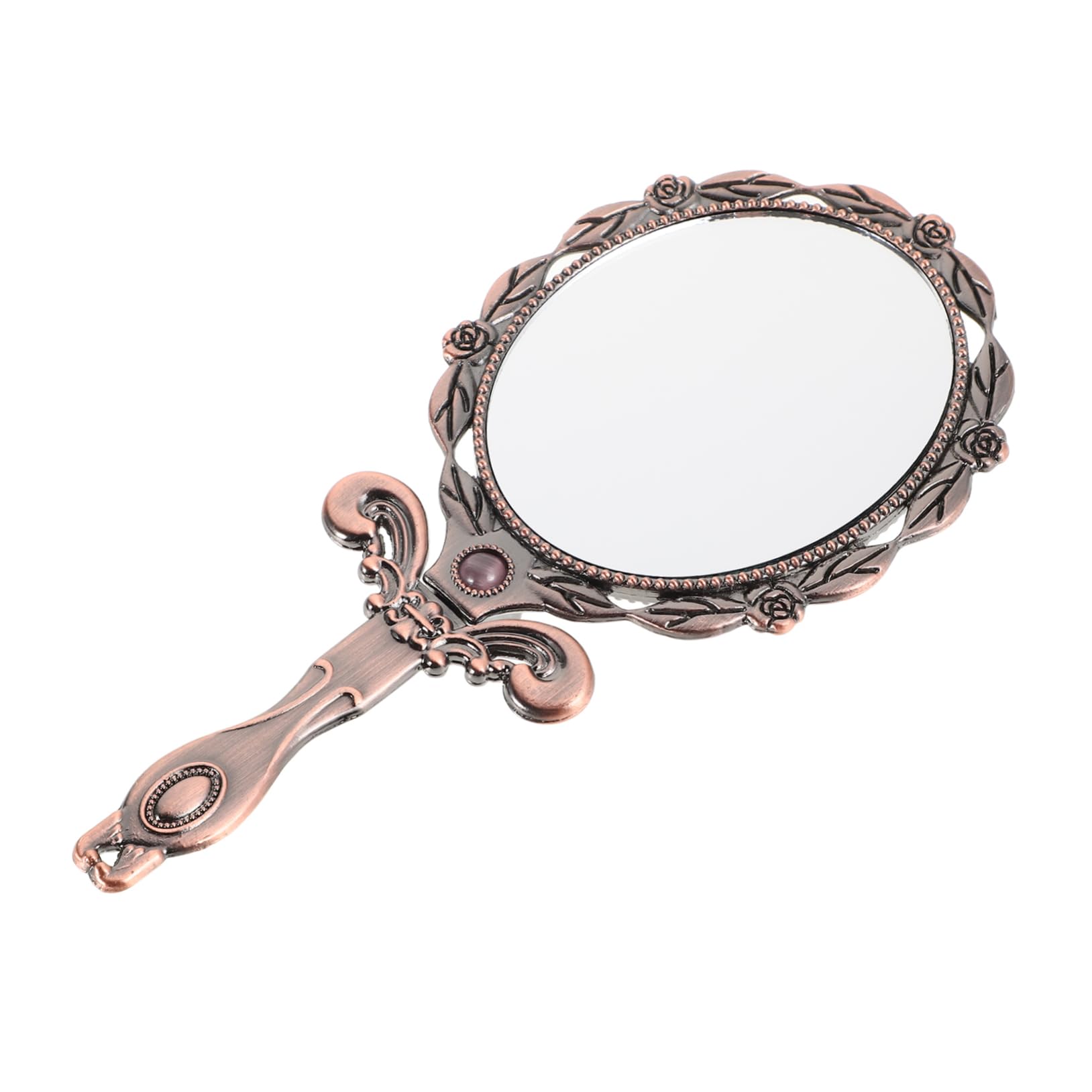 CORHAD Folding Handle Mirror Vintage Compact Mirror for Travel Makeup Application