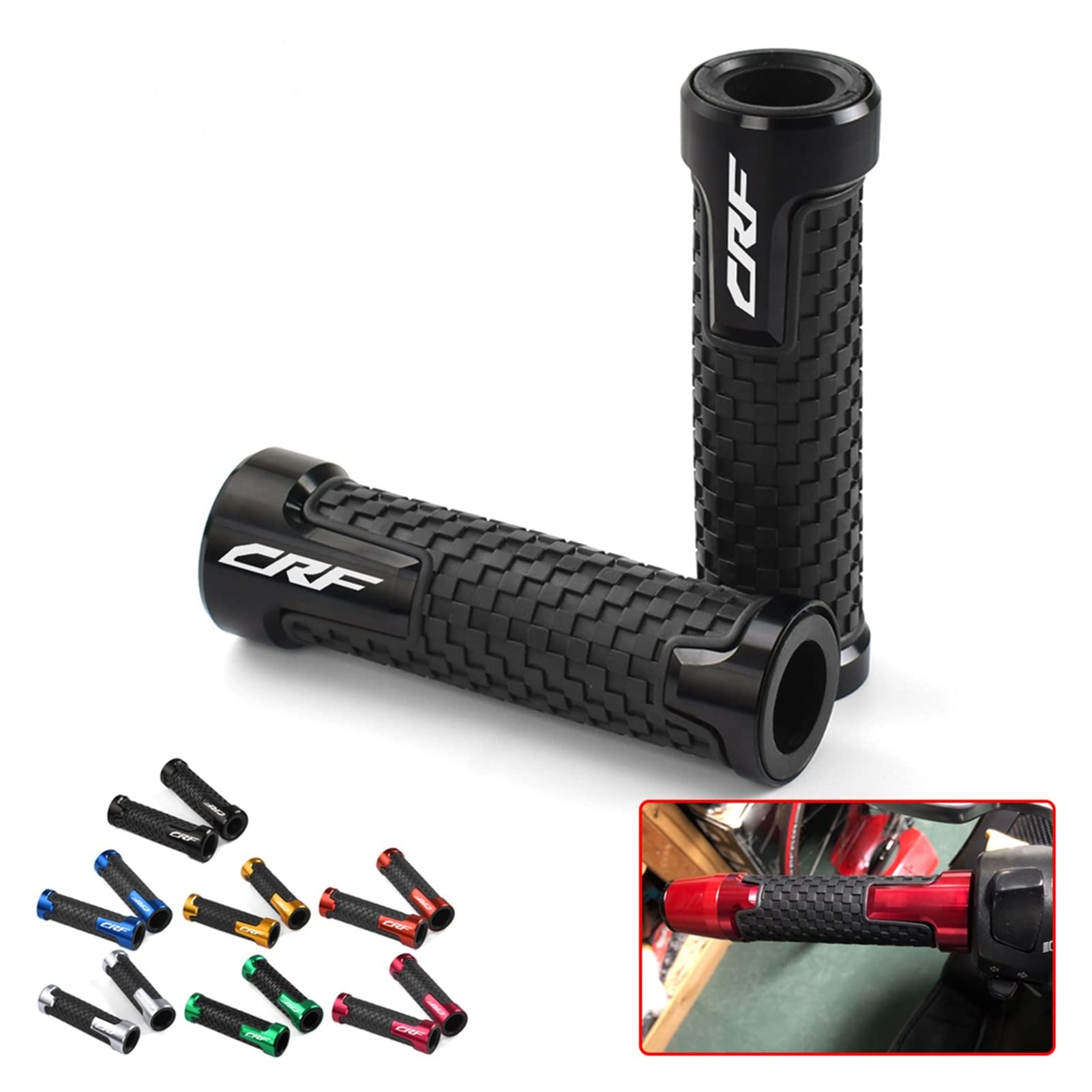 Manopole Per Manubrio Moto In Alluminio E Gomma - Universali Per Motocross, Scooter E Bici - Foto 2