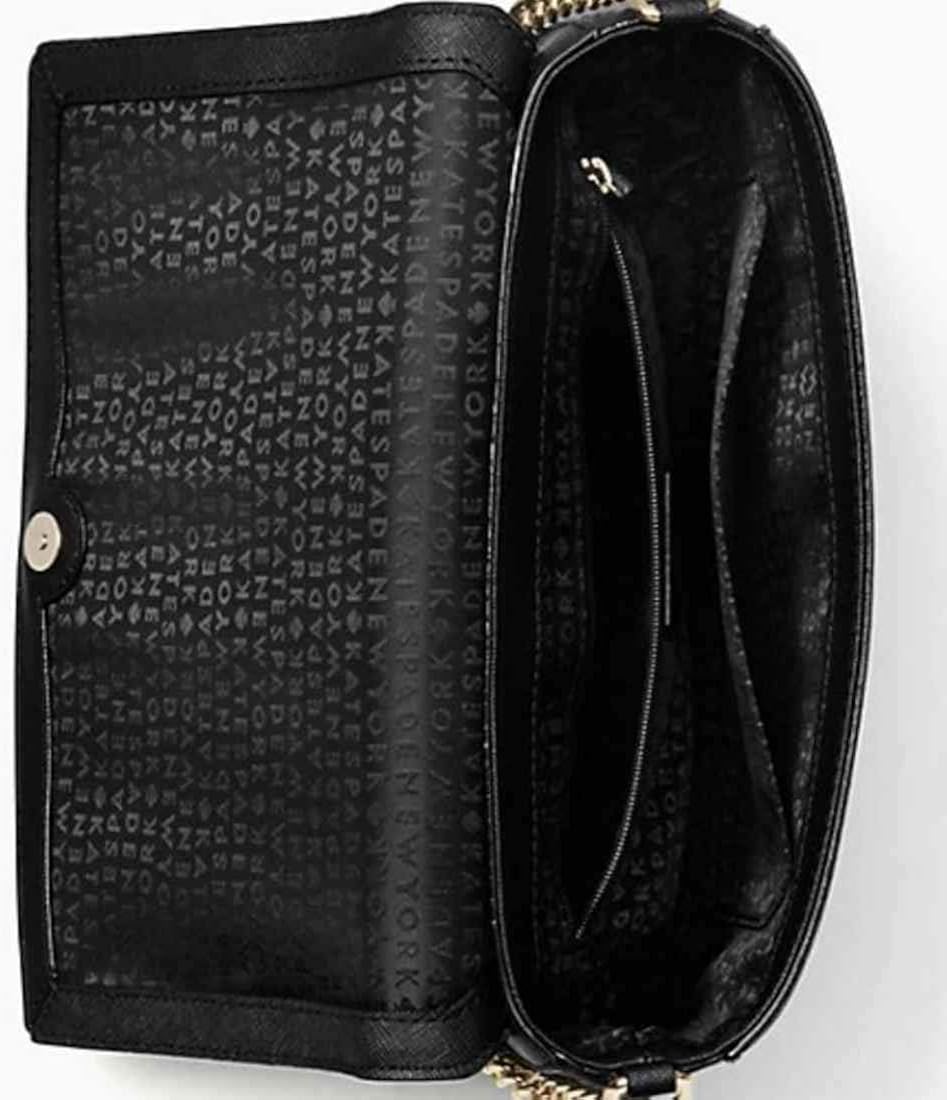 Kate Spade New York Greer Laurel Way Crossbody Purse (Black) Handbags