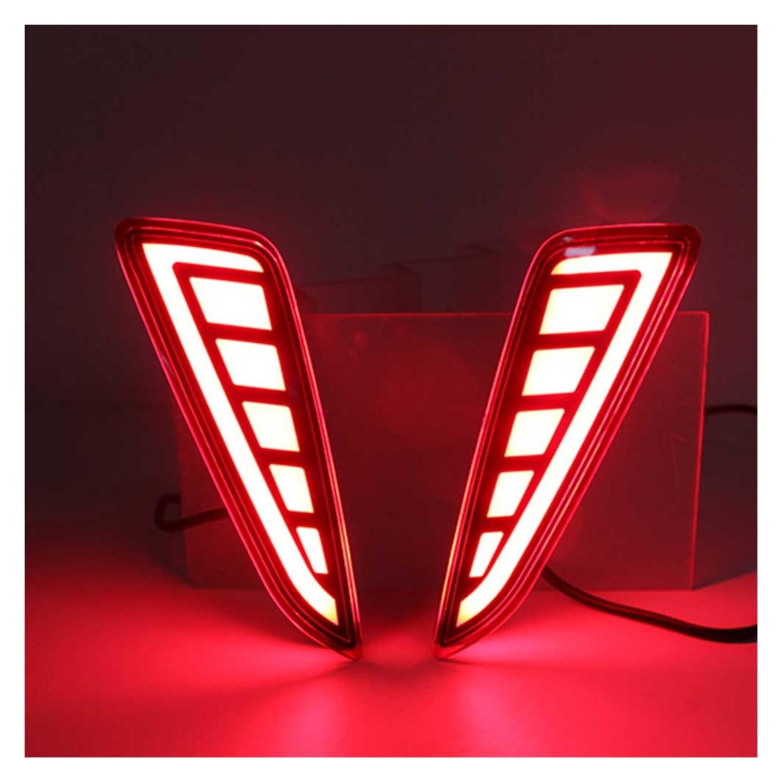 Kit Réflecteur Pare-chocs Arrière Pour Toyota Pour C-HR Pour CHR 2016 2017 2018 2019 LED Réflecteur Antibrouillard Pare-chocs Arrière Feu Stop(Model B)