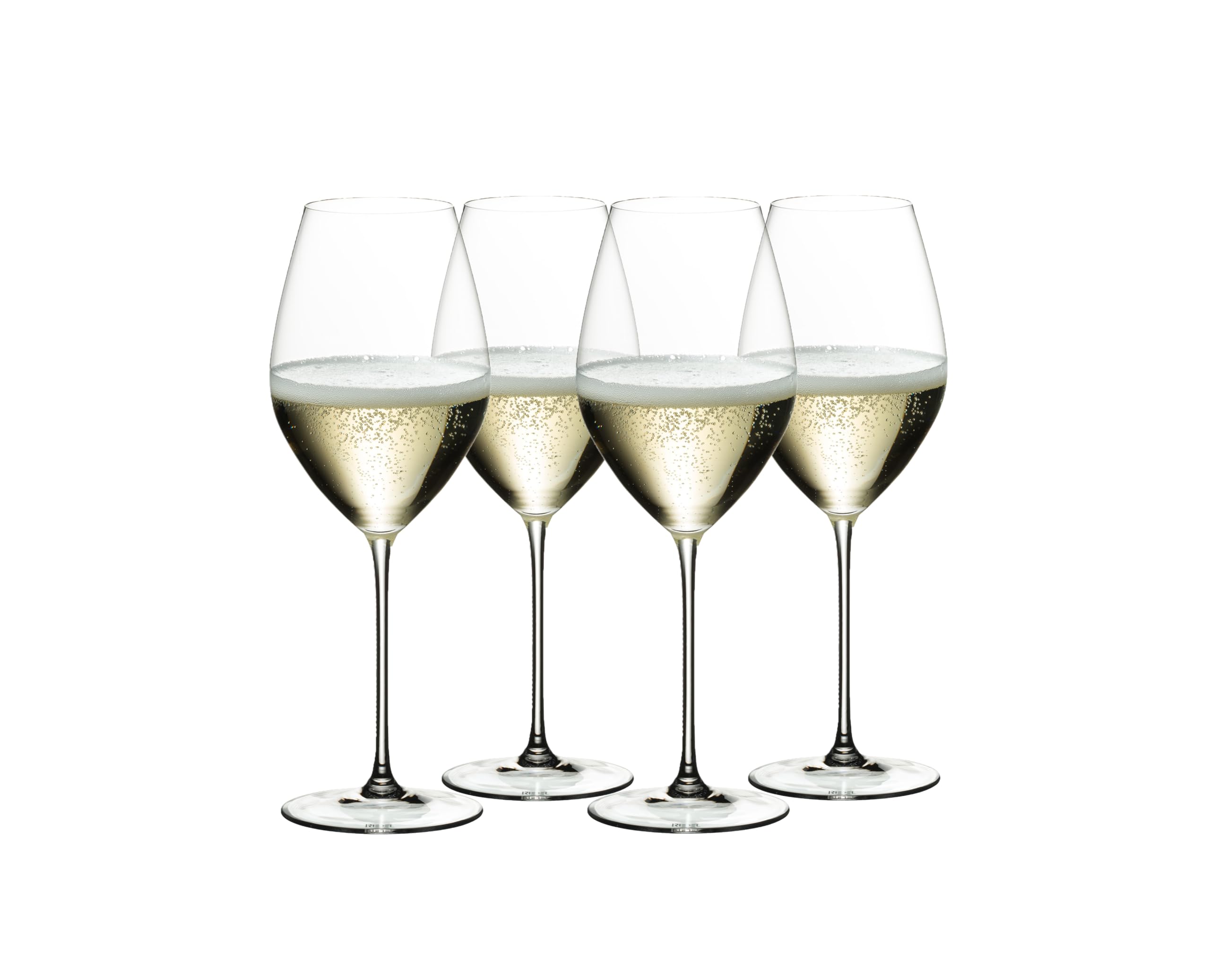 Riedel Veritas Copas de vino de champán, juego de 4 unidades, cristal premium, hechas a máquina, 16 onzas, aptas para lavavajillas, mejora el aroma y las burbujas para champán, prosecco y vino