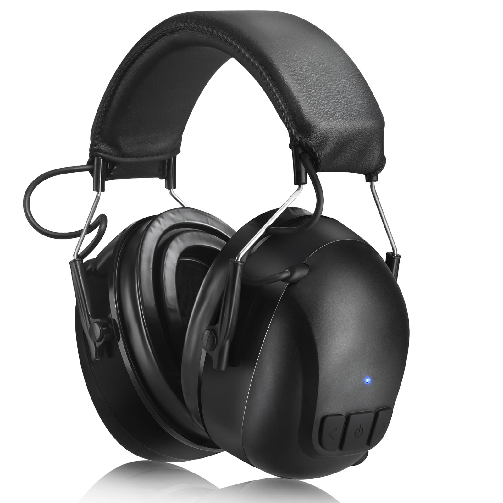 Kalence Gel Ear Pads Bluetooth 5.4 Hearing Protection Headphones, 30dB Noise Cancelling Headphones, 1200mAh Rechargeable Safety Earmuffs Bluetooth Ear