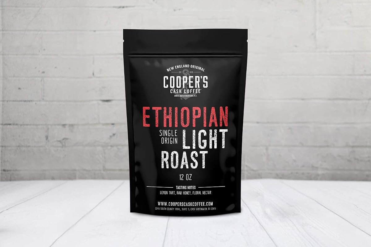 GROUNDWORK Organic Ethiopia WHOLE BEAN Coffee Light Roast - 12oz view 2