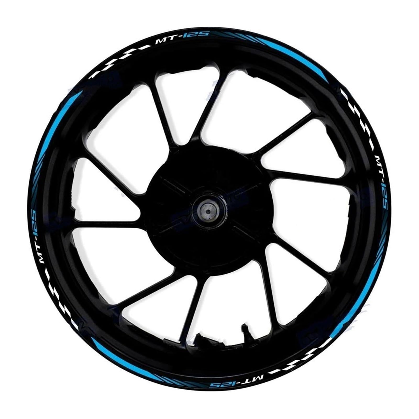 Motorcycle for Yamaha MT-125 MT125 Wheel Stickers Night Reflective Rim Motorbike(Color11)