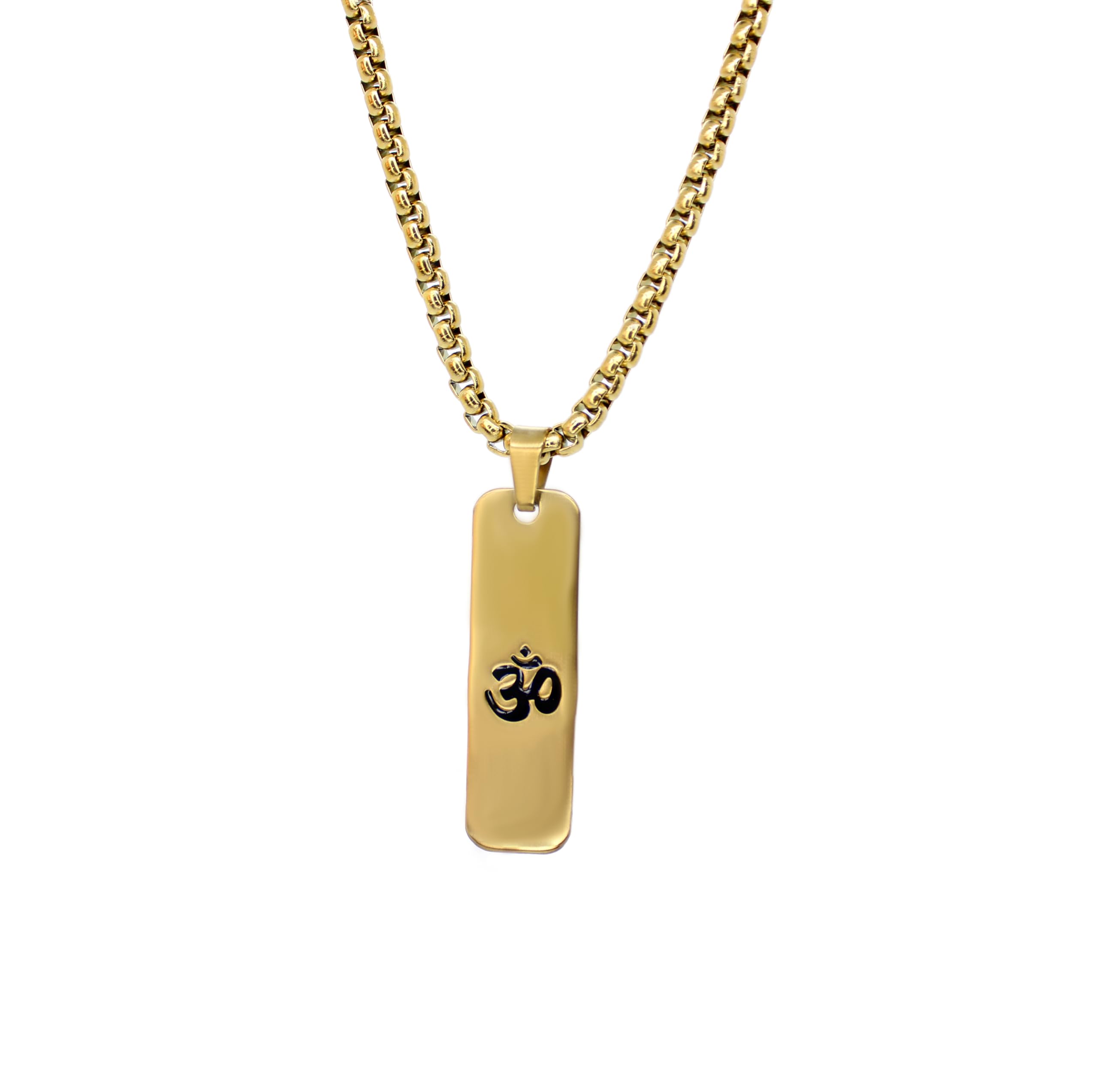 Gold Plated Om Pendant Chain Necklace For Men | Mahadev Chain For Husband or Friend | 18K Gold Plated Chains For Men | Gift For Men or Boys | (24 Inch) (B0D1N86KRB) Amazon Price History, Amazon Price Tracker
