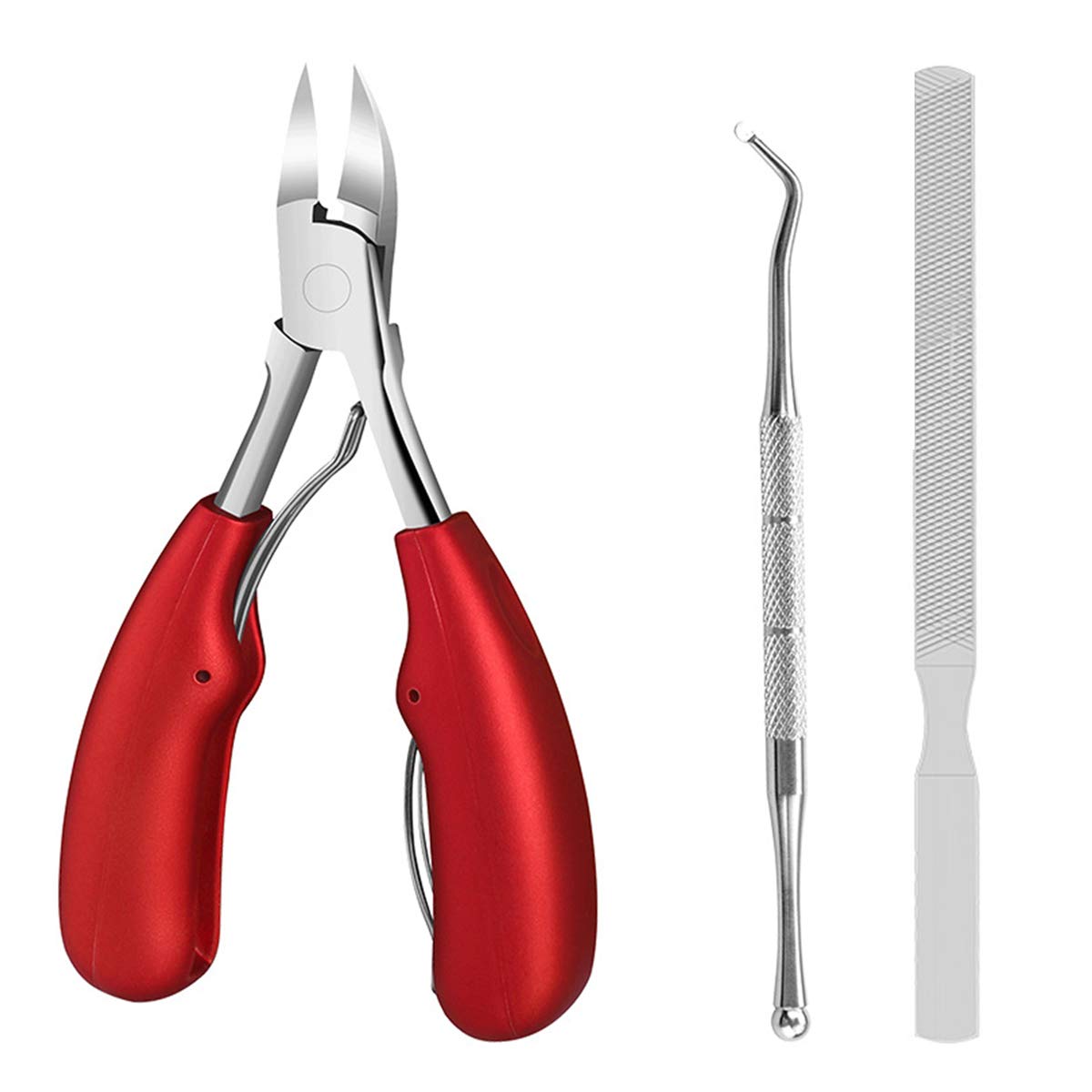 Toe nail Clippers for Ingrown or Thick Toenails - Large Handle for Easy Grip + Sharp Stainless Steel - Best Nail Clipper & Pedicure Tool for Seniors - Maintain Healthy Nails with Ease