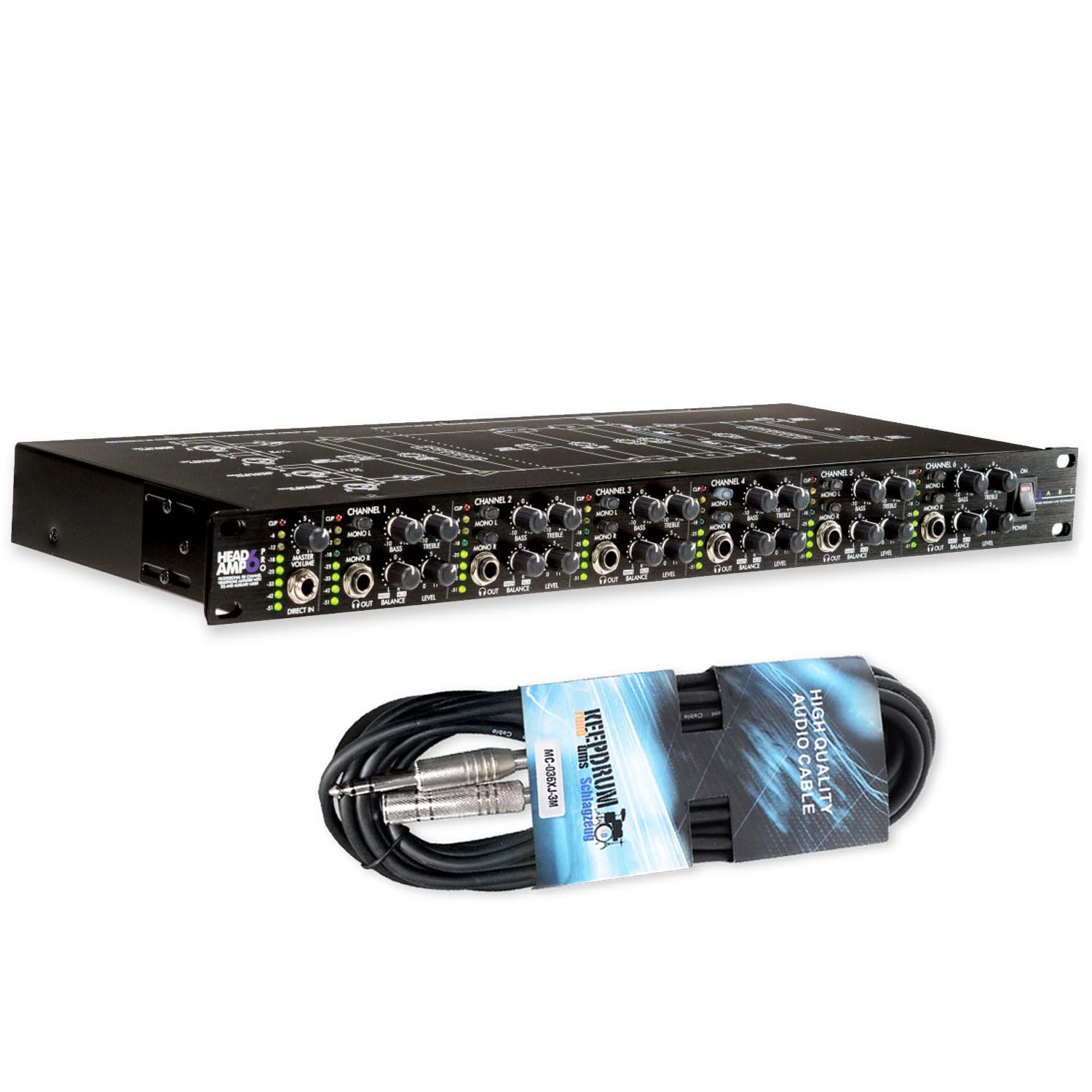 Art Headamp 6 Pro - Amplificatore per cuffie a 6 canali con cavo keepdrum