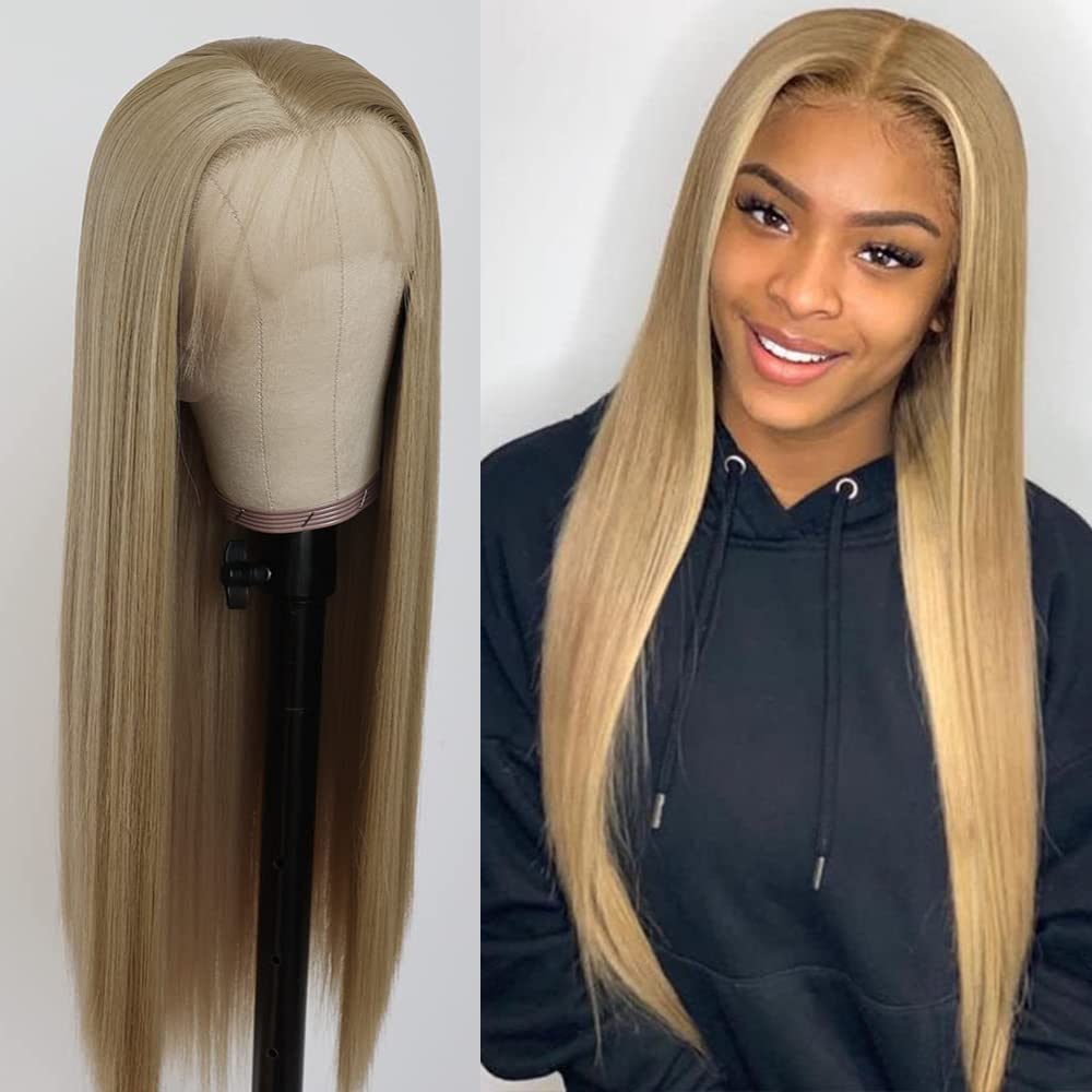 blonde synthetic lace front wig