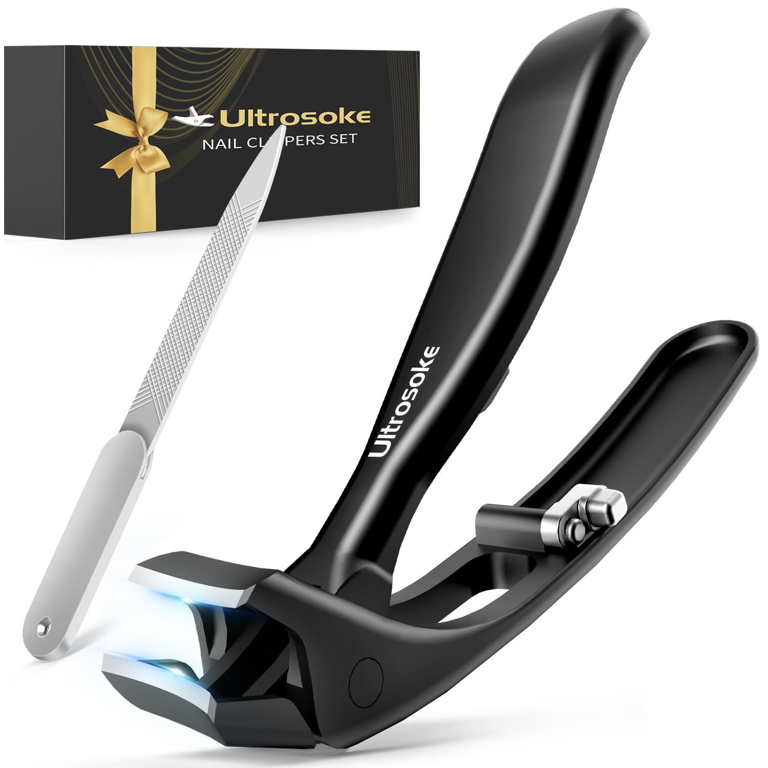 Toenail Clippers for Seniors Thick Toenails Angled Head Toe Nail Clippers for Men Large with Wide Jaw Opening
